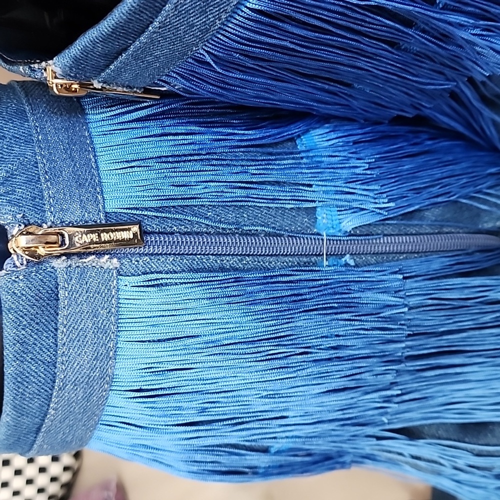 Cape Robbin Womens Blue Fringe Above Ankle Sandals Size 6 New - Picture 5 of 12